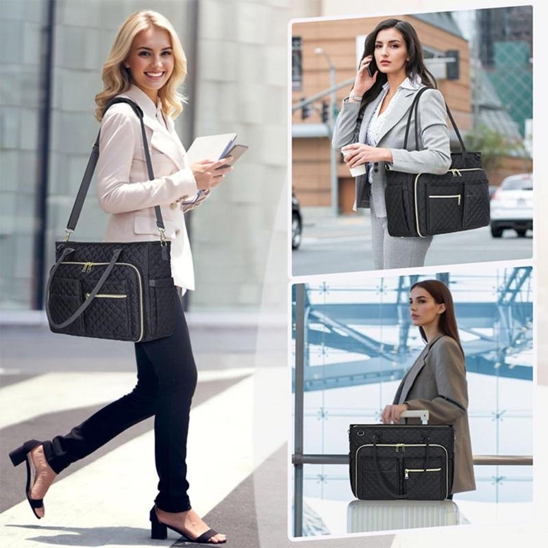 Teacher Toted Bag Work Laptop Bag with Cup Holder,Nurse Bag Professional Briefcases Business Computer Purses Handbag