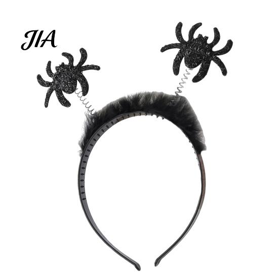 Costume Headpiece for Adults Teens Halloween Headbands, Black Spider Bat Headband, Glitter Fluffy Hair Hoop Headwear Theme Dance Women, Teens,