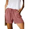 Plus Size Women Casual Loose Shorts Pants with Pockets Elastic Waist Drawstring