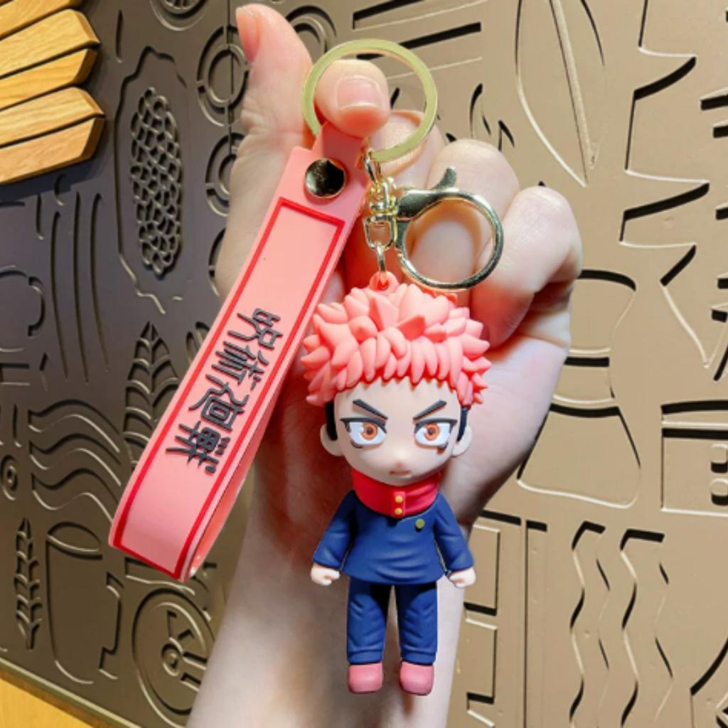 Jujutsu Kaisen Standing Figure Keychain, Gojo Yuji Cartoon Car Backpack Decor Pendant