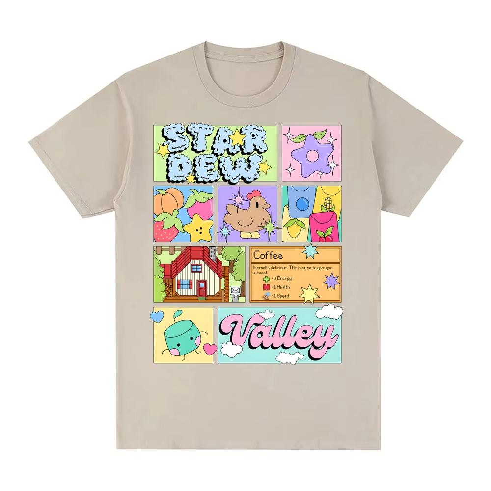 Stardew Valley TEE New Style GAME Print High Quality Teeshirt Comic pure Cotton Comfortable Round Neck Short Sleeve Top