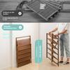 House Doorway Living Room Simple Shoe Rack Folding Portable 6 Floor 90cm Wide Bamboo Wooden Shoe Storage Organizer Rack Stands