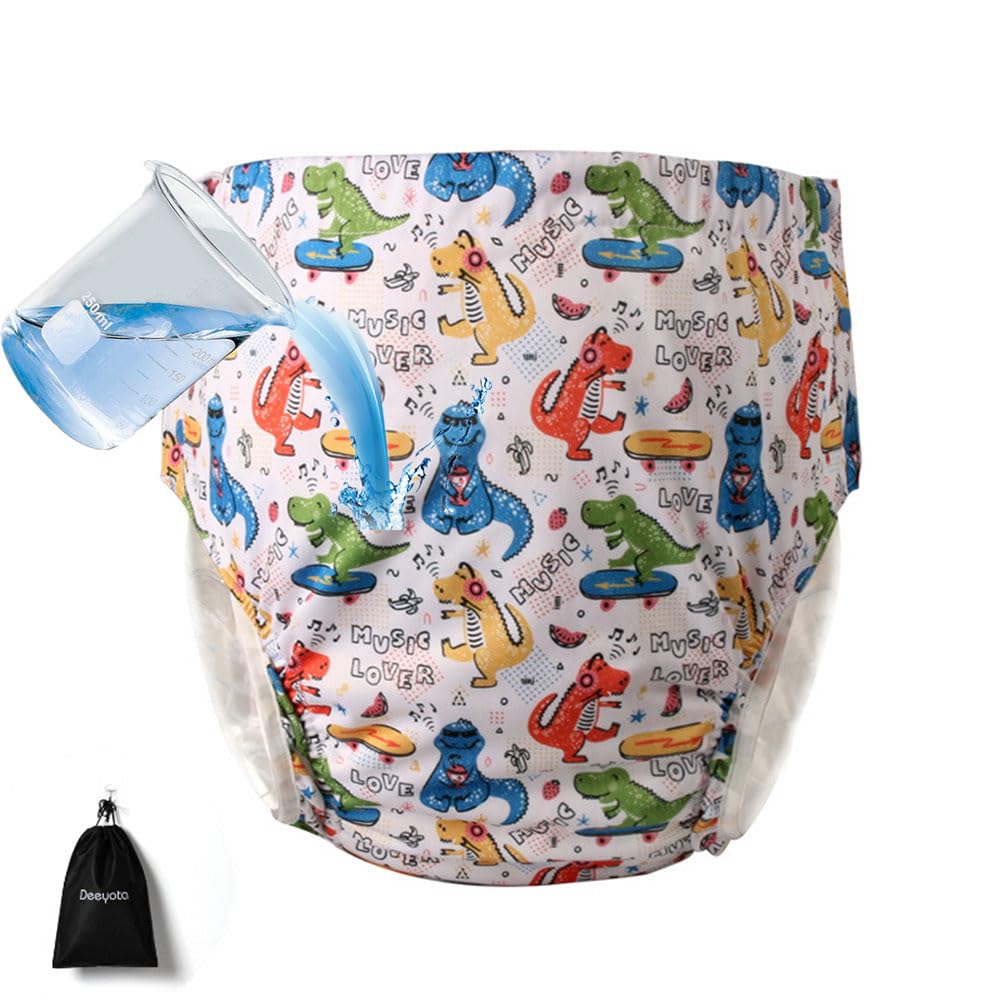 

DEEYOTA Adult Diaper Incontinence Nursing Double for Elderly Incontinence Maternity and Home Dinosaur XXL Cover, Pants, Care, Unisex, Absorbent,