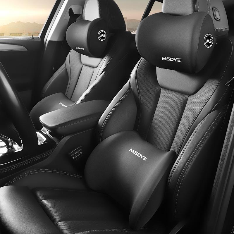 Cuscino di supporto lombare per poggiatesta auto in memory foam con cuscino per le spalle