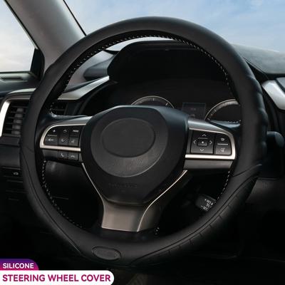 Coprivolante in silicone Accessori auto in pelle Coperture antiscivolo per 14 "-15" Protezione universale per Lada Renault Clio 2 3