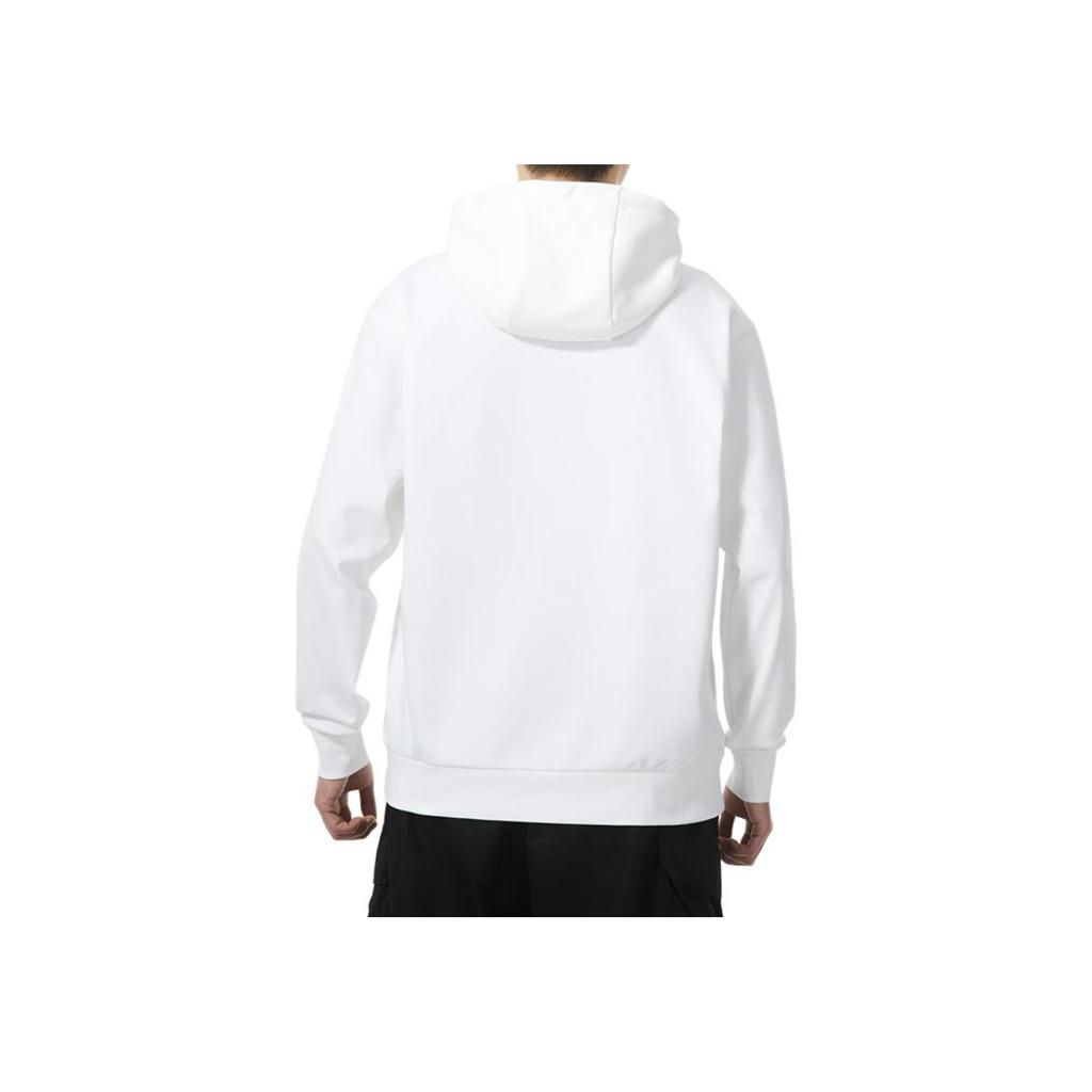 adidas Retro Letter Kapuzenpullover mit Kordelzug Lässiges Langarm-Sweatshirt Herren Sweatshirt Weiß JF3319