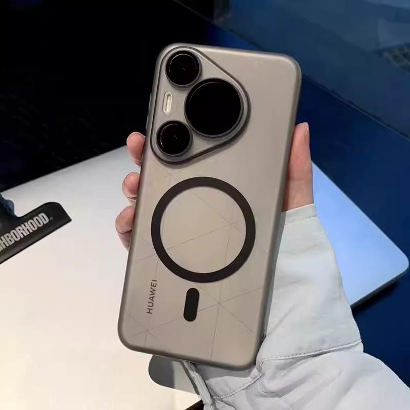 Mate70 with Lens Film, Suitable for Huawei Pura70Pro+ Phone Case, Ultra-thin Magnetic Ice Mist Matte Fully Wrapped Hard
