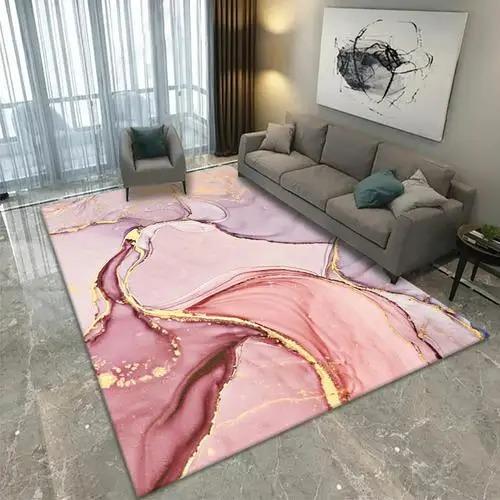 Marbling Pattern Living Room Decoration Large Area Rug Modern Abstract Rugs for Bedroom Home Decor Carpet Light Luxury Floor Mat