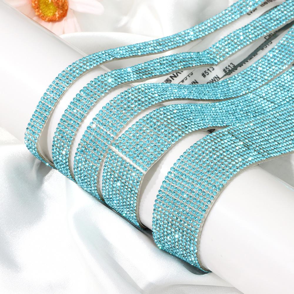1 Yard Self Adhesive AB Crystal Rhinestone Sticker Diamond Ribbon DIY Sticker Colorful Rhinestone Sticker Roll Handmade Crafts