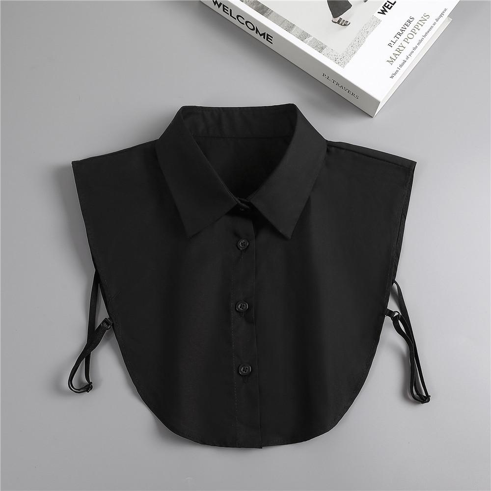 Front Tie White Fake Collar Stand Beads Detachable Collar Fake Women Vintage Crystal Lace Ladies False Blouse Collar Half Shirt