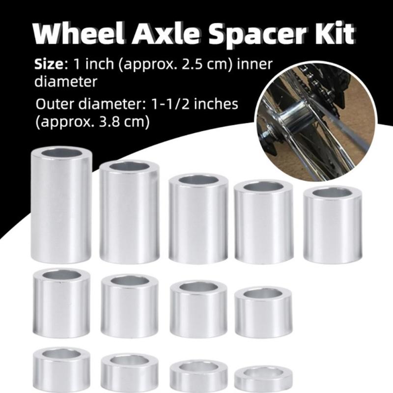 Metal Wheel Axles Spacer Wheel Axles Spacers ID 1/2in OD 1-1/2in Motorbike Accessory Easy Installation for 2008-2024