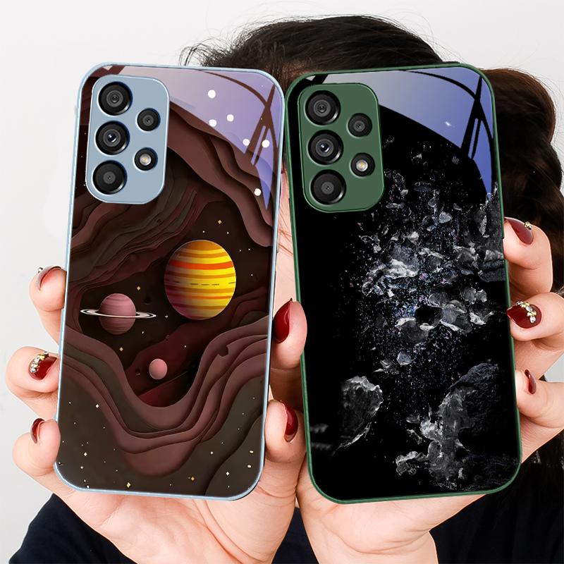 Multiple Star Universes For Samsung Galaxy S23 24 Plus S20 21 FE S25 Ultra A70 72 73 51 52 53 Tempered Glass Phone Case
