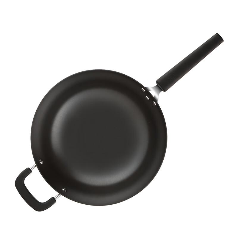 COOKER KING 32cm Hand-Cast Cast Iron Wok