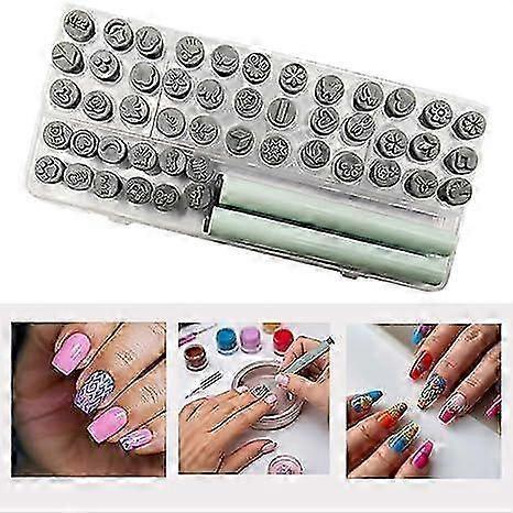 48 Pcs Nail Art Stamp Pens Set with 48 Floral Design Plates - Easy To Use Fingernail Stamper Kit for DIY Manicure, Professional Salon & Home Nail Art