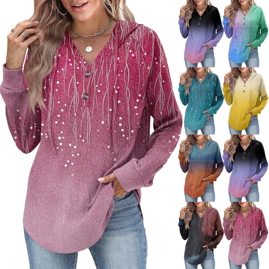 Women's Fashion Women's Lightweight Long Sleeve Pullover With Pockets Preppy Graphic Hoodie