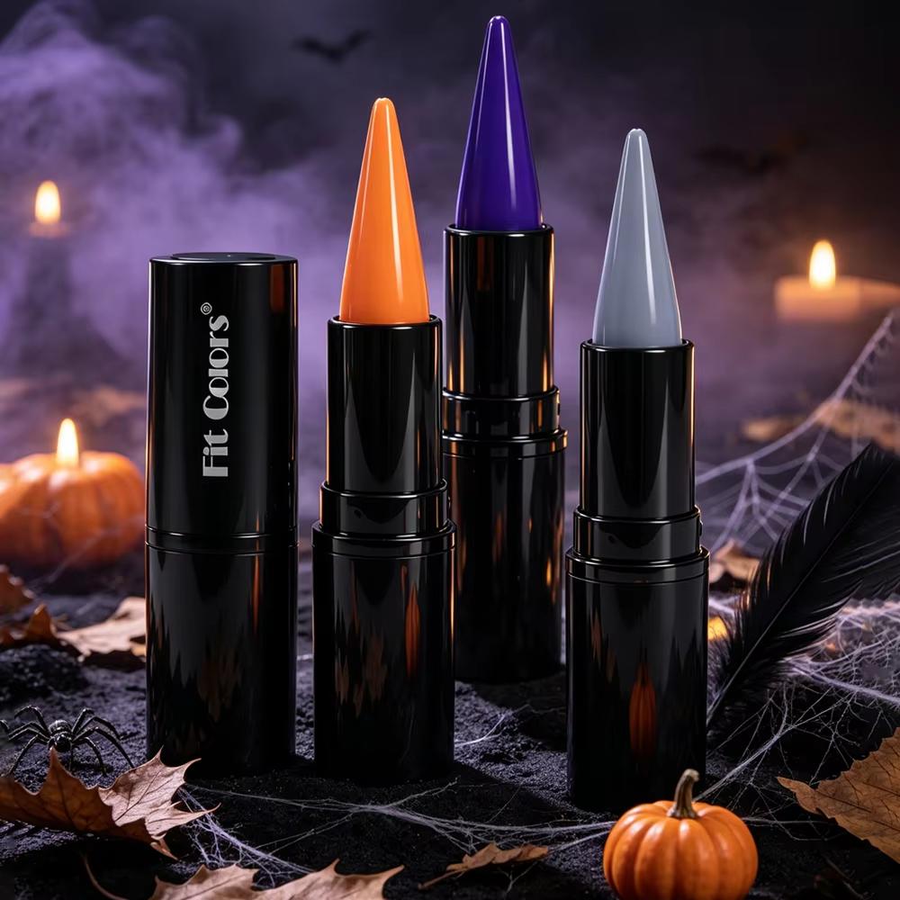 Matte Punk Black Lipstick Waterproof Long Lasting Lip Gloss Face Body Painting Gothic Dark Makeup Party Halloween Cosplay Makeup