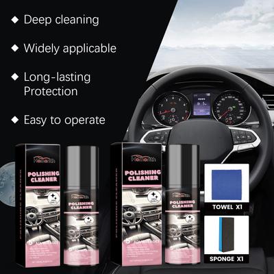100ml Auto Interior Polish Samochodowy Środek do Czyszczenia i Nabłyszczania Wnętrza Spray do Detailingu Wnętrza Ochronny Naprawiający Blaknięcie Koloru Pielęgnacja Samochodu Detailingowy Spray