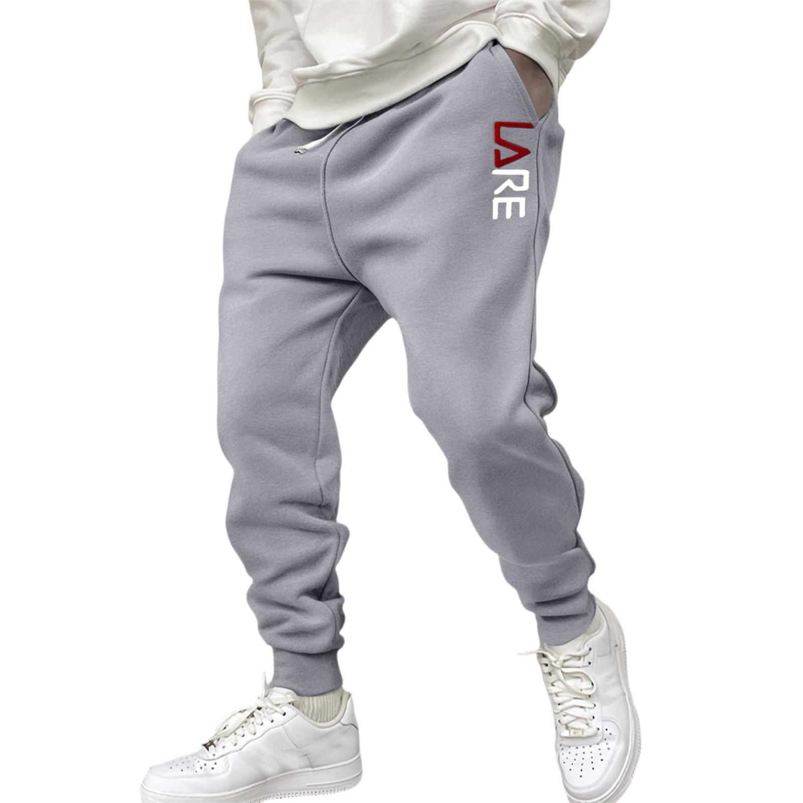 

Мужские спортивные брюки, брюки для бега, рабочие брюки с карманами для улицы, повседневные брюки L