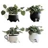 Smile Face Planter Pot 3D Printed Cute Holding Tennis/Soccer Head Flower Pot with Drainage Hole for Indoor Outdoor Home Garden Decor