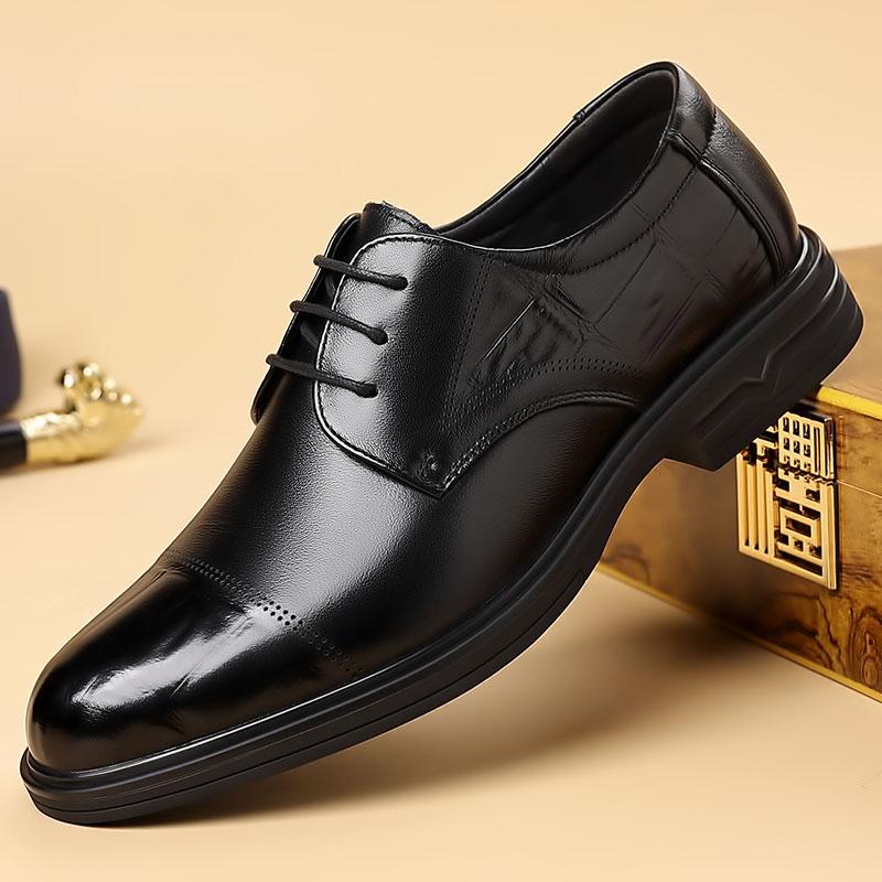 

Мужские кожаные туфли Оксфорды Классические туфли на шнуровке Формальные туфли Свадебные туфли 44 чёрный