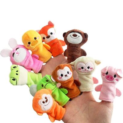 Interaktive Eltern-Kind Kinder Handpuppe Affe Plüsch Fingerpuppe Elefant Hund Tierpuppe Lernspielzeug
