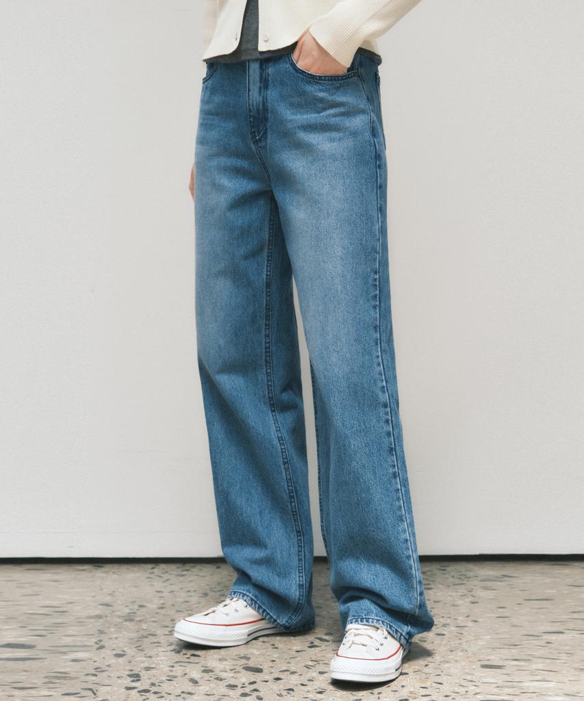 Wednesday Oasis For Woman W/Tailored Fade Wash Denim Pants_Light Blue(W25-Pt23)