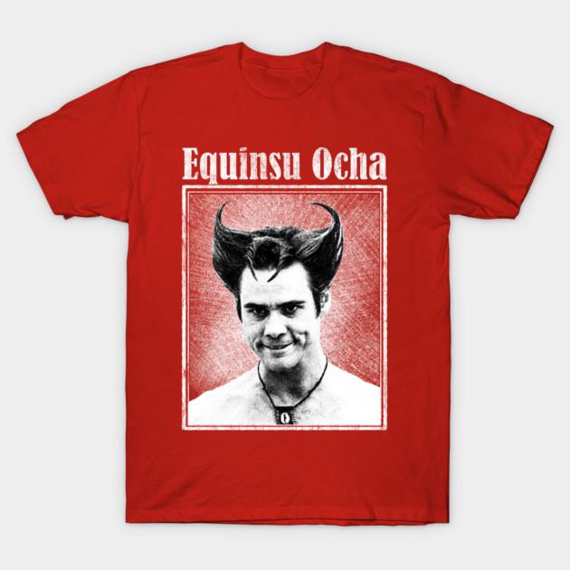 Jim Carrey Ace Ventura Diable Blanc graphique Vintage T-shirt Unisexe Col Rond 100% Coton Manches Courtes Y2k Surdimensionné Pop Tee