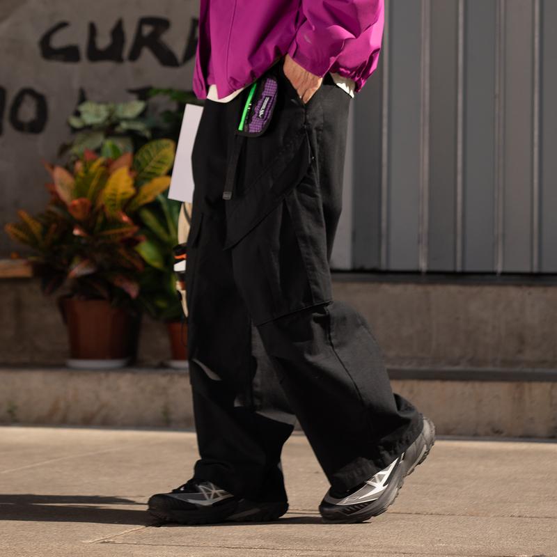 Li Ning Outdoor CF Reflective Loose Fit Casual Pants Men Bottoms AKXV321-5