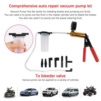 Poderosa ferramenta de sucção de óleo Ferramentas de reparo Kit de bomba de vácuo de óleo Testador de fluido automotivo 2 em 1 Conjunto Bomba de vácuo manual de carro Portátil