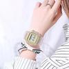 Reloj Deportivo Cuadrado Transparente Estilo Influencer de Moda para Mujer, Diseño LED Resistente al Agua