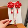 Hanfu Headwear Chinese Style Red Barrettes Princess Ancient Style Hair Clip  Kids