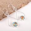 Spiny Oyster Gemstone Jewelry, 925 Solid Sterling Silver Earrings, Handmade Spiny Oyster Silver Earrings For Wedding Gift
