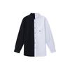 Li Ning Sports Serie Baloncesto Bloque de Color Camiseta Holgada Casual de Manga Larga Hombre camisas Negro Blanco ASHR161-3