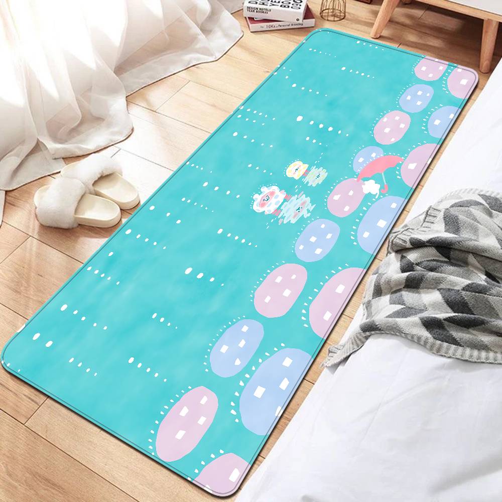 

K-Kanaheis Cute Bathroom Mat Retro Multiple Choice Living Room Kitchen Rug Non-Slip Bedside Mats 40x60cm