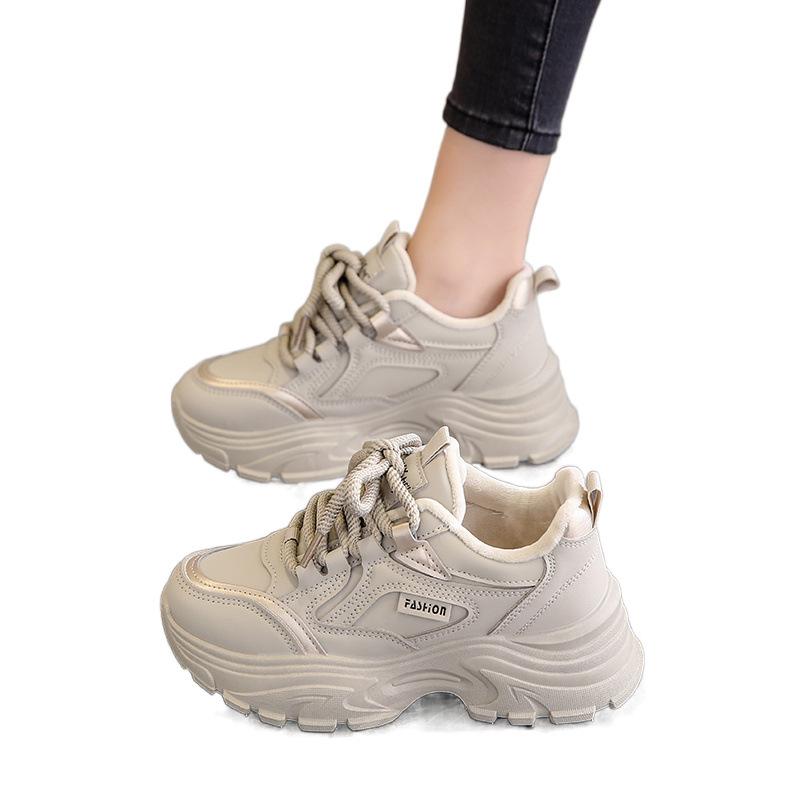 Small Size Dad Shoes Velvet Cotton Shoes Winter New Thick-soled Soft-soled Sports and Leisure Shoes