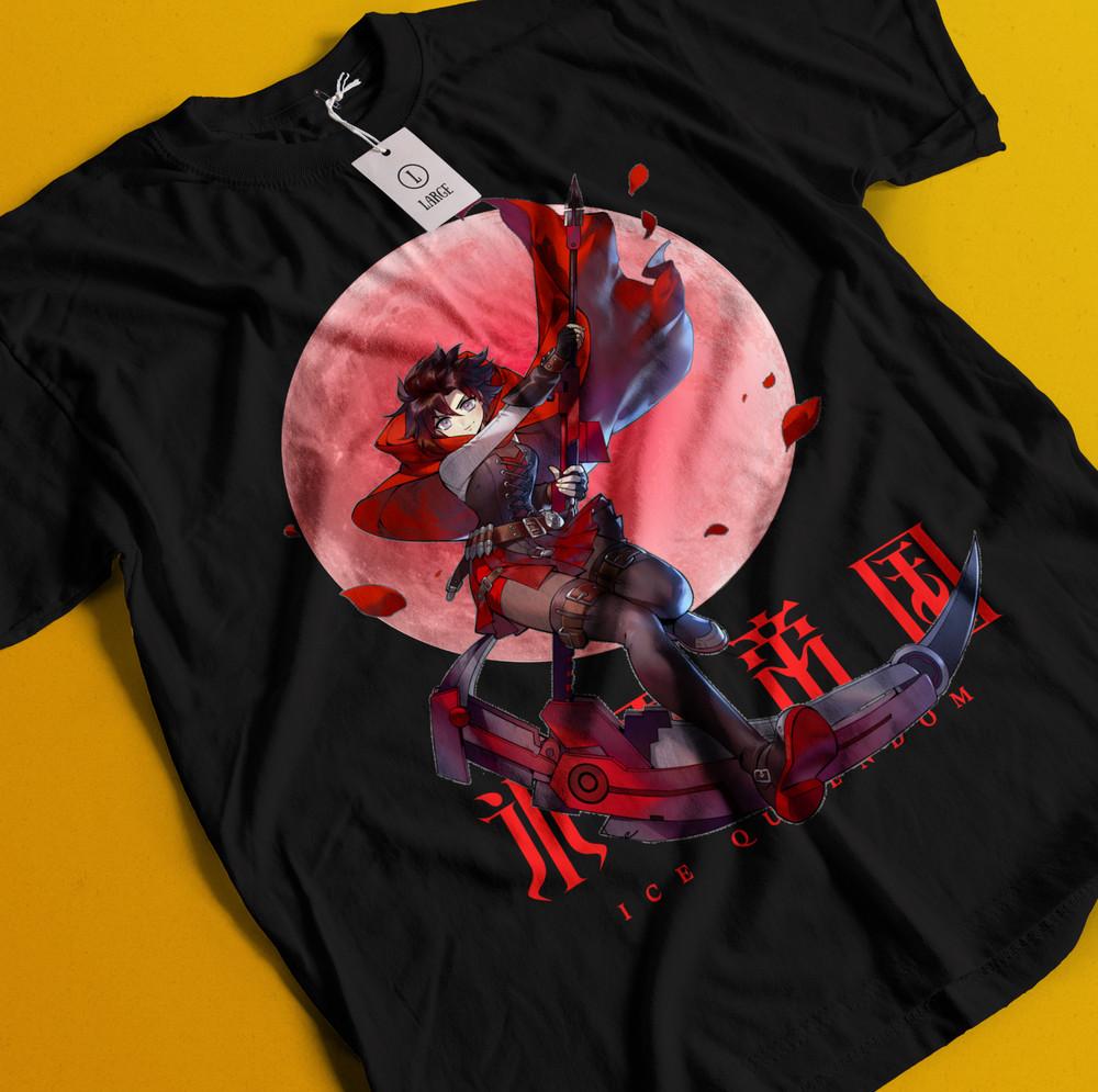 

RWBY Shirt Ruby Rose Tshirt Blake Belladona T-Shirt Yang Xiao Tee Weiss Schnee L