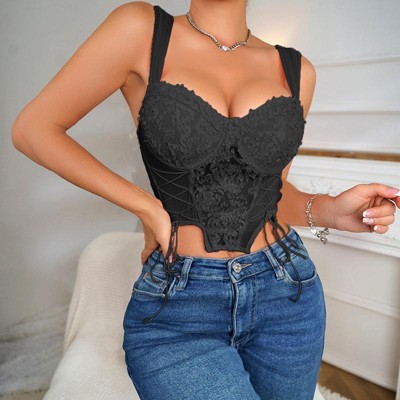 Ladies' Summer Pure Desire Top Fashionable and Sexy Tank Top Women's Lace Camisole Vest