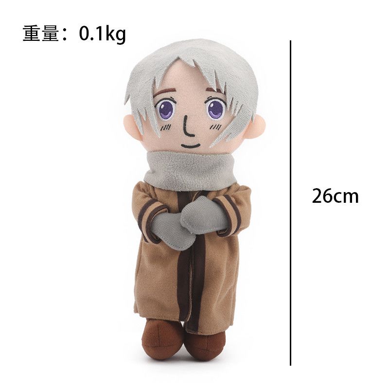 25cm Peluche Ivan Braginsky Bambola Anime Hetalia Potenze dell'Asse Alfred F. Jones USA Giocattolo di Peluche Cosplay Country