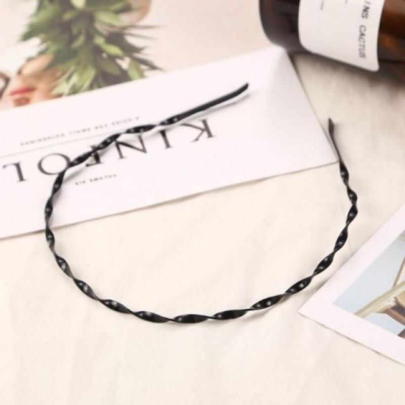 Black Twisted Steel Headband