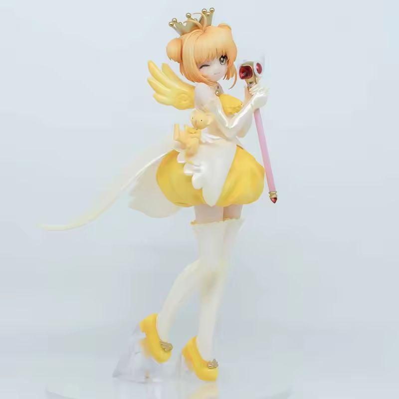 22cm Anime Card Captor Figure Kinomoto Sakura Figures Action Models Statue Collection Doll Toys Desk Decora Kids Birthday Gifts