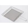 Tsujiwa Wire Mesh Stainless Steel Grilling Net with Handles, Large, Square Handles, for BBQs and Camping, with Guard Net