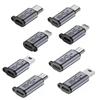 1-8 szt. Mini Adapter Konwerter USB Typu C Męski na iOS Micro Mini USB Żeński, Złącze Szybkiego Ładowania 480 Mbps Synchronizacji Danych Dla Xiaomi Samsung Telefon Komórkowy Smartphone