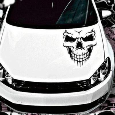 Adhesivos Calcomanías de Coche Impermeables de Dibujos Animados Multicolor Decoración Exterior de Coche Láser 3D Calavera