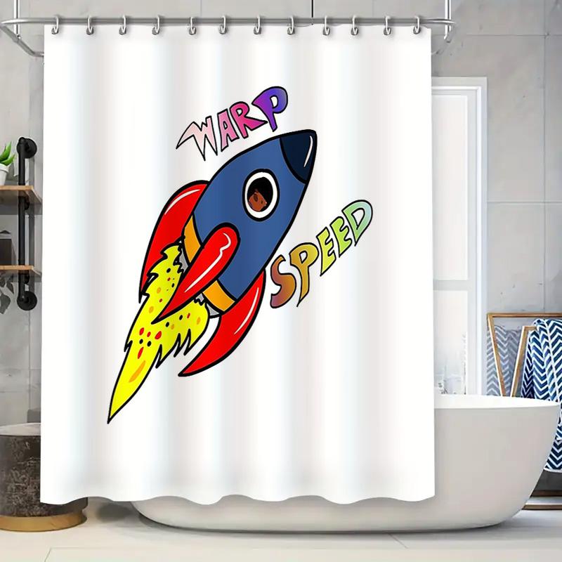 

Cute Space Galaxy Starry Sky Universe Shower Curtain Set Waterproof Bathroom Decor Modern Abstract Art Home Textile 90x180cm