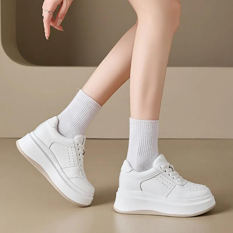 

Fujin 7 см микрофибра натуральная кожа вулканизированная весна осень платформа женские массивные кроссовки летние высококачественные удобные лоферы 40 бежевый