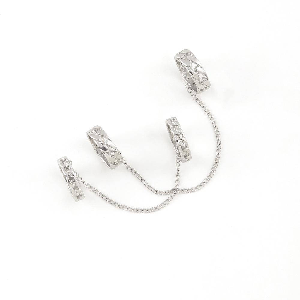 Retro Punk Unisex Chain Ring & Pendant Set
