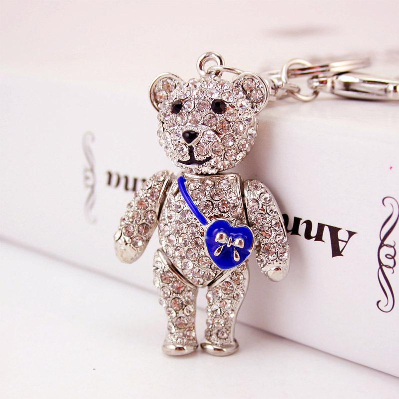 Teddy Bear Crossbody Bag & Keychain - Animal Charm Bag Pendant for Women