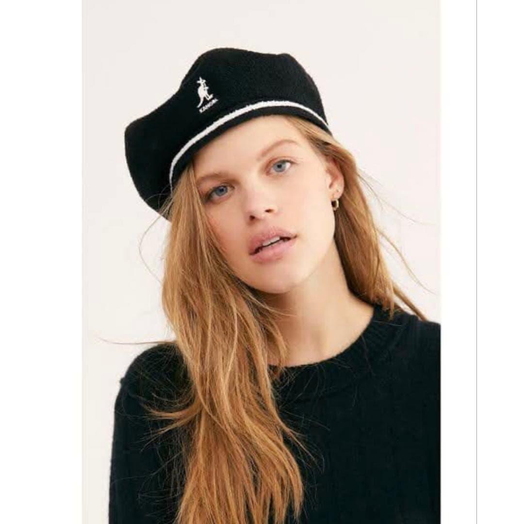 Used KANGOL 2-Tone Bermuda Jax Beret Black L