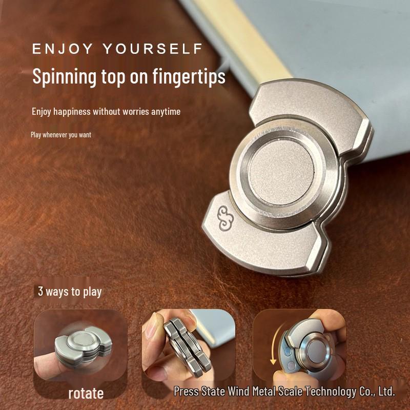 3-in-1 Metall Fidget Spinner: Kreisel, Pop Coin, Karten-Schieber
