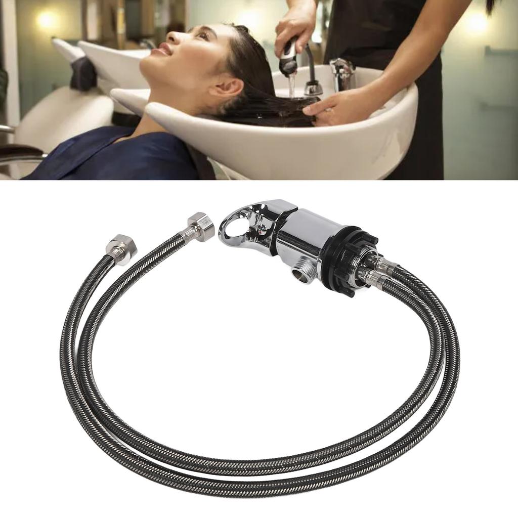 Torneira para pia de shampoo de salão, tubo de 60 cm de comprimento, alça de substituição para cabelo de barbearia